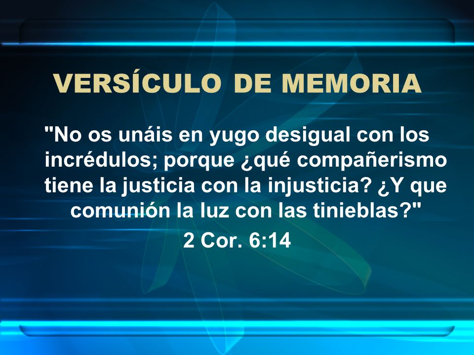 VERSÍCULO DE MEMORIA