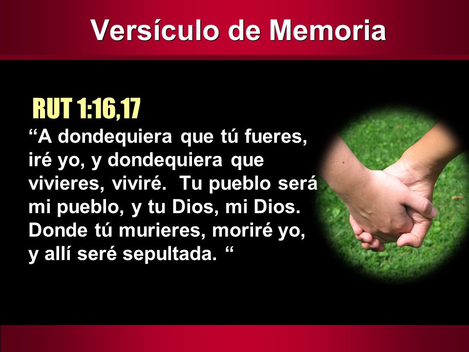 Versículo de Memoria RUT 1:16,17