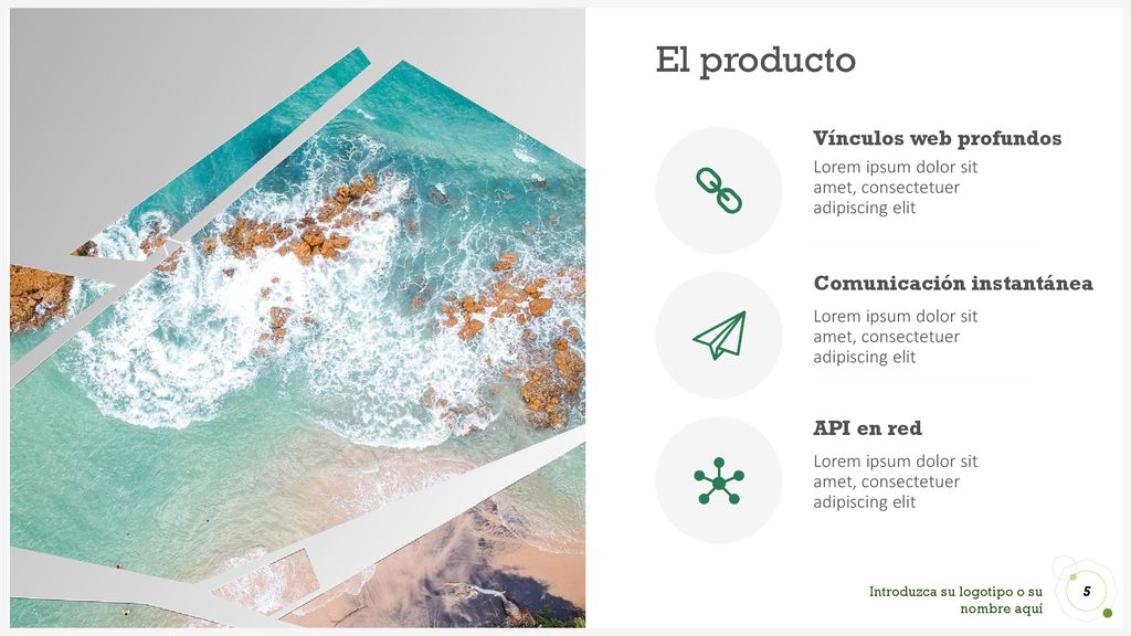 El producto Vínculos web profundos Comunicación instantánea API en red