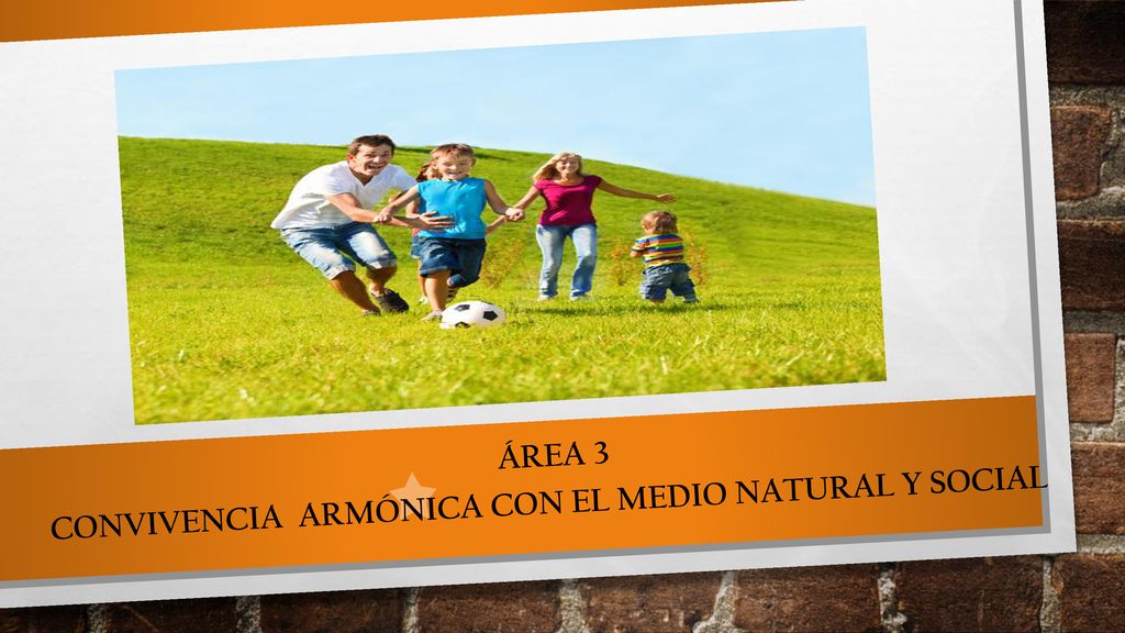 ÁREA 3 CONVIVENCIA ARMÓNICA CON EL MEDIO NATURAL Y SOCIAL