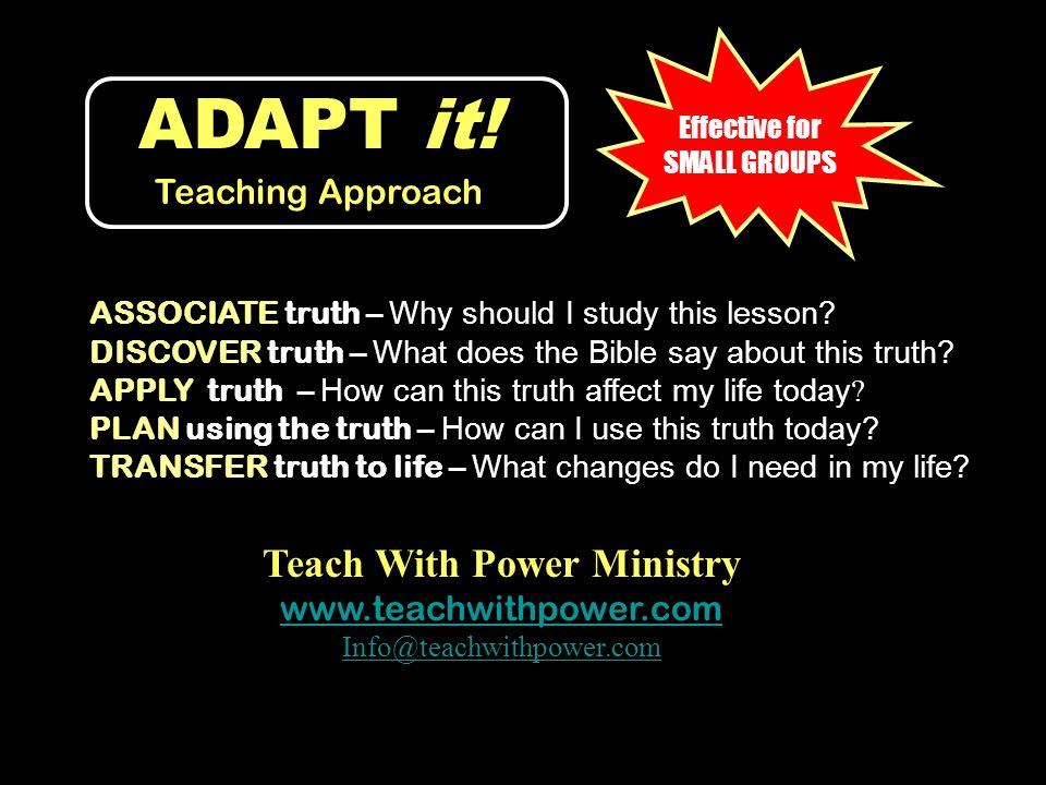 ADAPT it! Teaching Approach