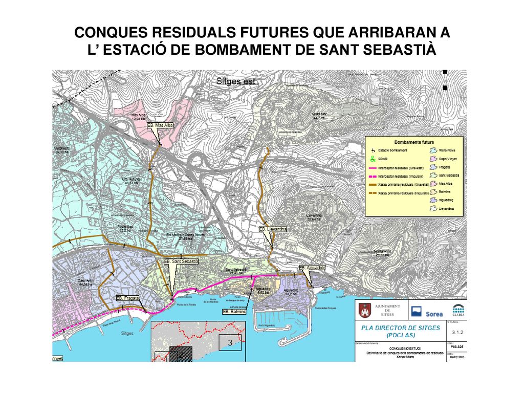 CONQUES RESIDUALS FUTURES QUE ARRIBARAN A L’ ESTACIÓ DE BOMBAMENT DE SANT SEBASTIÀ