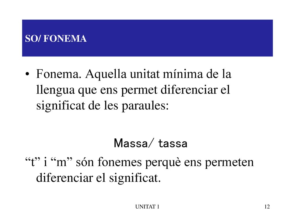 t i m són fonemes perquè ens permeten diferenciar el significat.