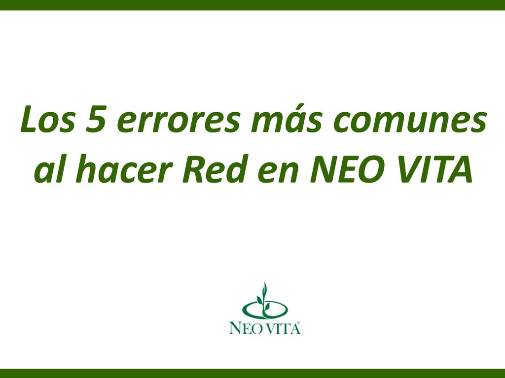 Los 5 errores más comunes al hacer Red en NEO VITA