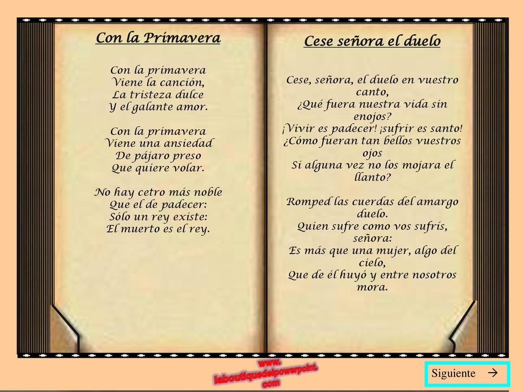 Con la Primavera Cese señora el duelo Siguiente 