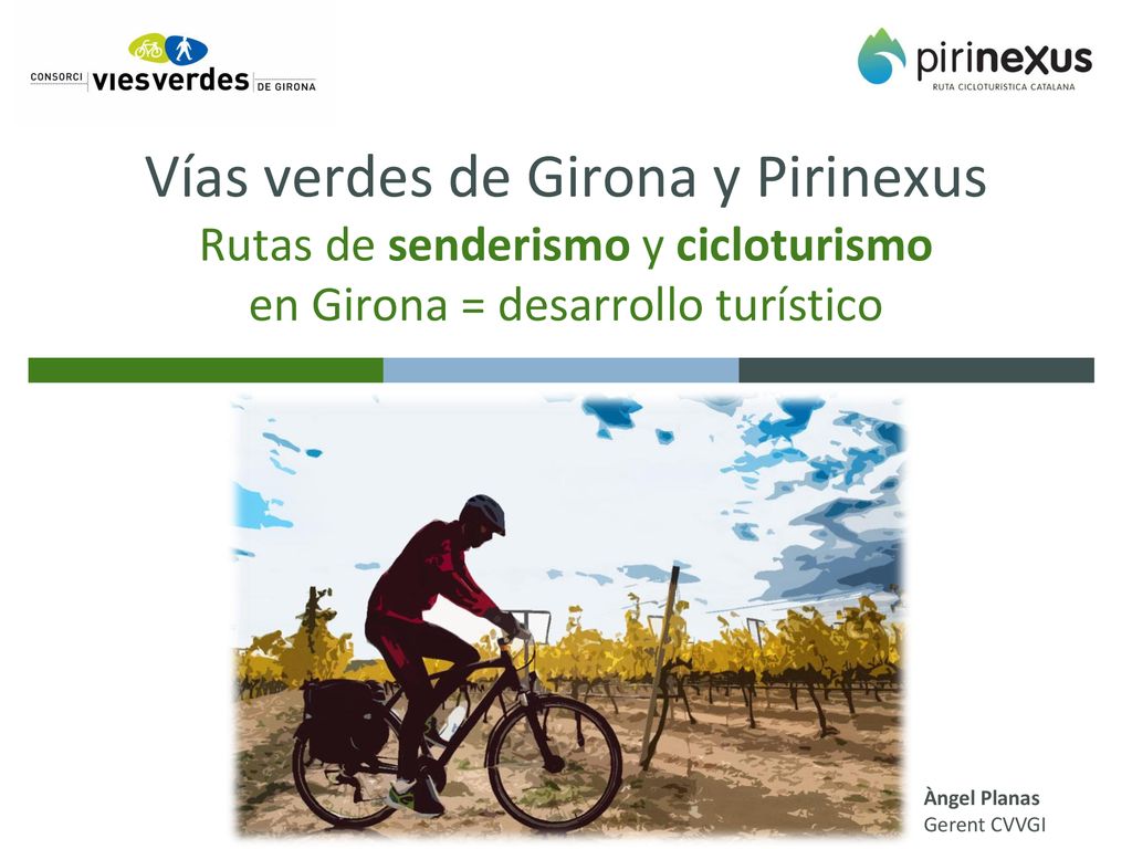 Vías verdes de Girona y Pirinexus Rutas de senderismo y cicloturismo en Girona = desarrollo turístico
