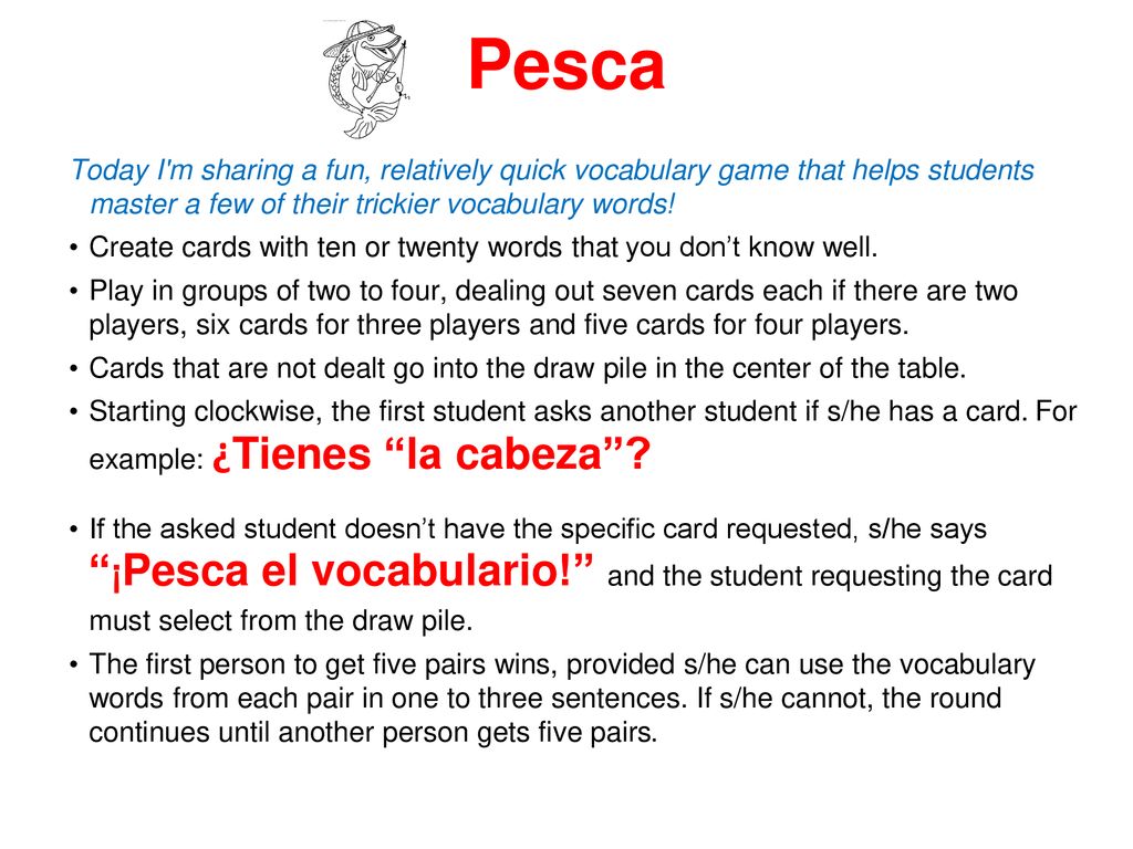 Pesca Today I m sharing a fun, relatively quick vocabulary game that helps students master a few of their trickier vocabulary words!