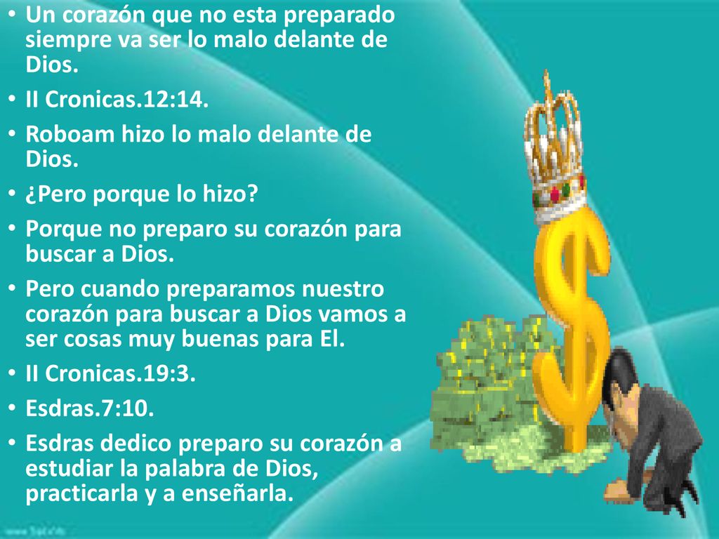 Un corazón que no esta preparado siempre va ser lo malo delante de Dios.