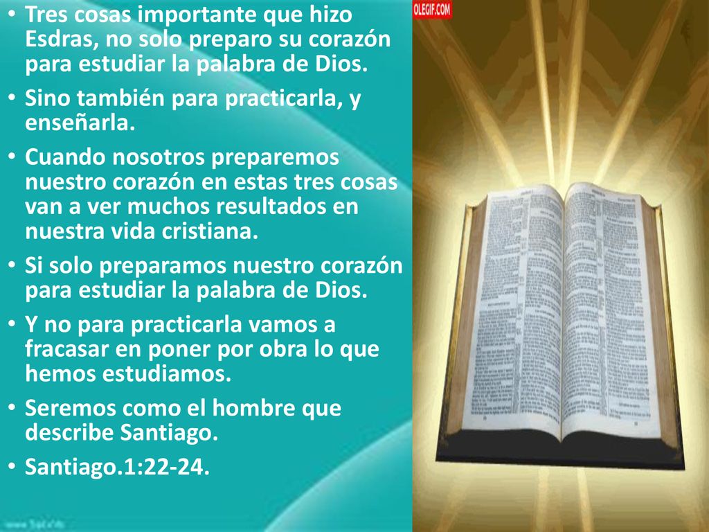 Tres cosas importante que hizo Esdras, no solo preparo su corazón para estudiar la palabra de Dios.