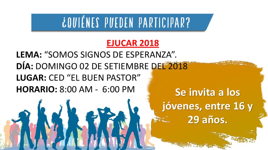 Se invita a los jóvenes, entre 16 y 29 años.