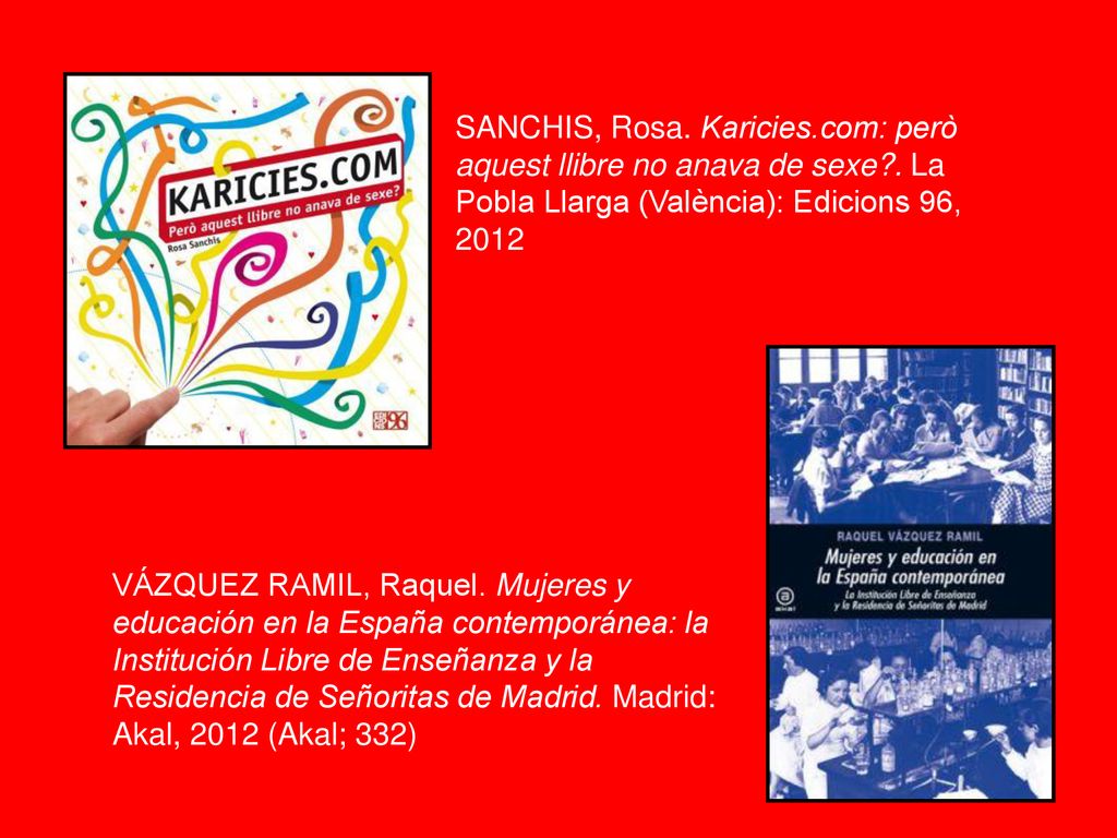bvfdsx SANCHIS, Rosa. Karicies.com: però aquest llibre no anava de sexe . La Pobla Llarga (València): Edicions 96,