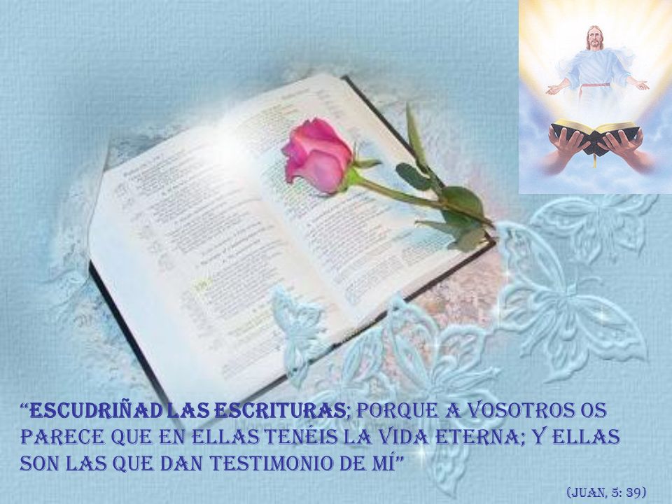 Escudriñad las Escrituras; porque a vosotros os parece que en ellas tenéis la vida eterna; y ellas son las que dan testimonio de mí