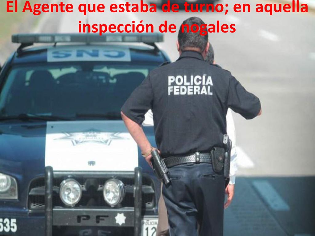 El Agente que estaba de turno; en aquella inspección de nogales