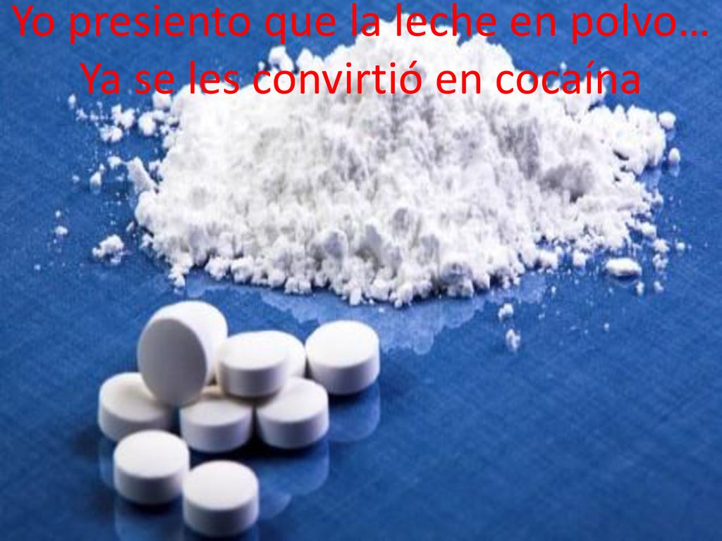 Yo presiento que la leche en polvo… Ya se les convirtió en cocaína