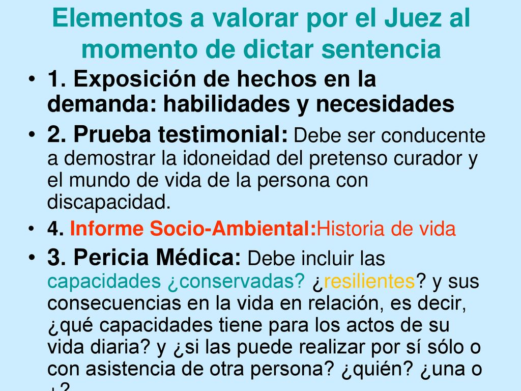 Elementos a valorar por el Juez al momento de dictar sentencia