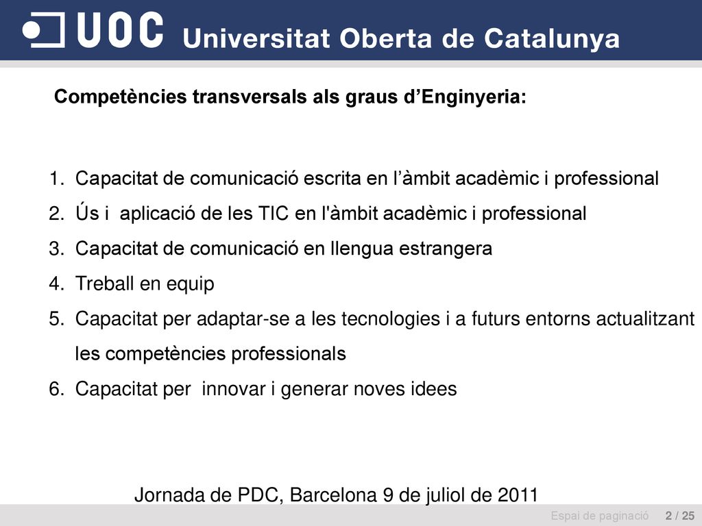 Jornada de PDC, Barcelona 9 de juliol de 2011