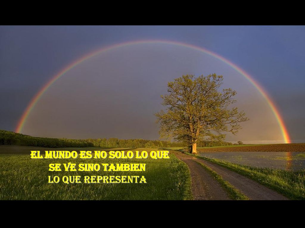 EL MUNDO ES NO SOLO LO QUE SE VE SINO TAMBIEN LO QUE REPRESENTA