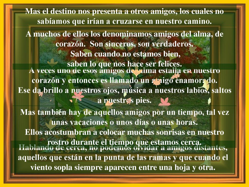 Saben cuando no estamos bien, saben lo que nos hace ser felices.