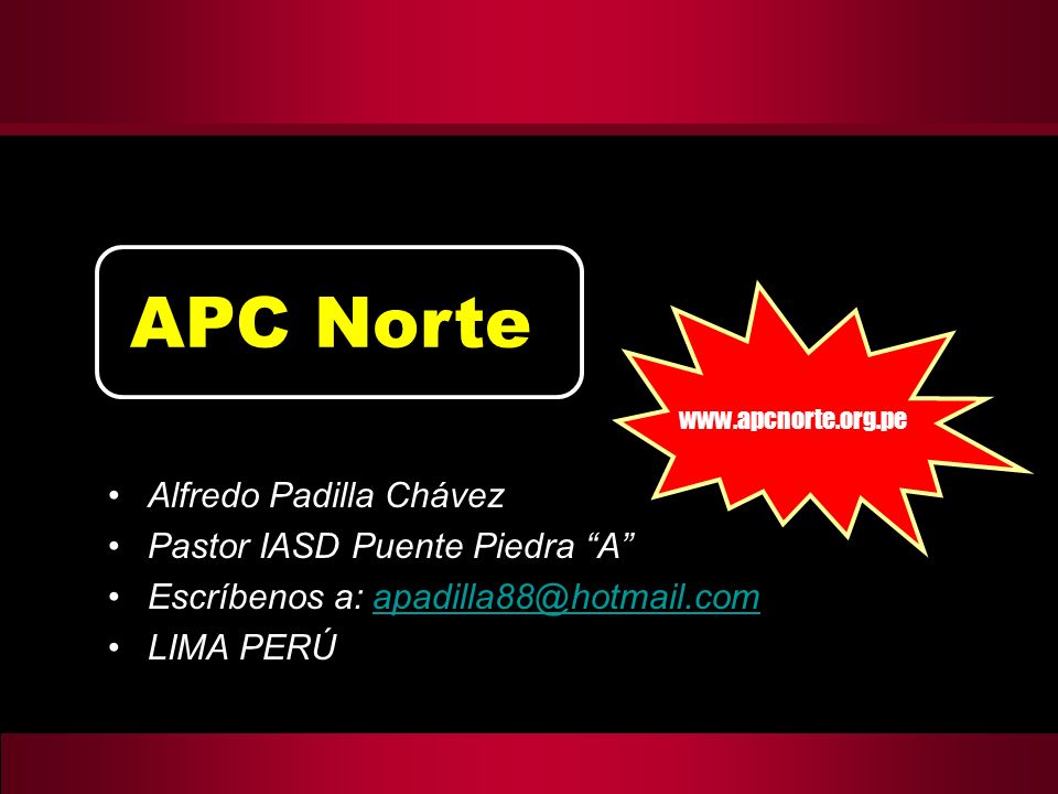 APC Norte Alfredo Padilla Chávez Pastor IASD Puente Piedra A