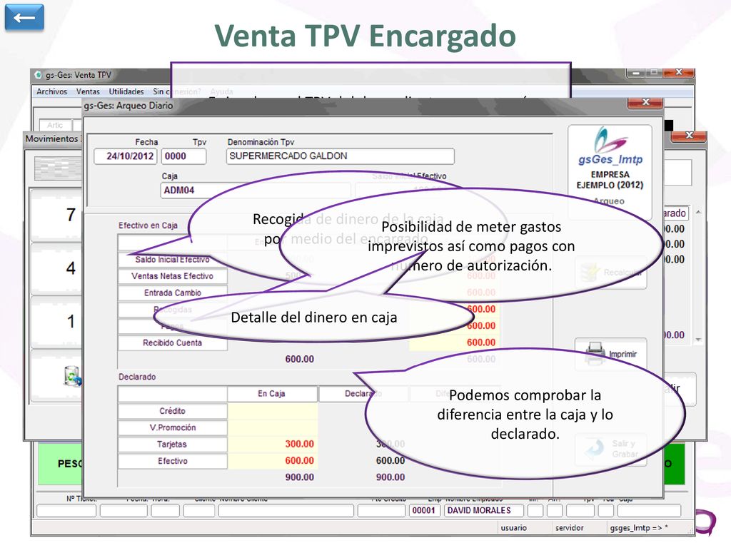 ← Venta TPV Encargado. Es igual que el TPV del dependiente pero con más opciones disponibles.
