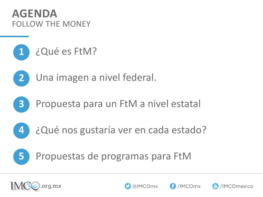 AGENDA ¿Qué es FtM 1 Una imagen a nivel federal. 2