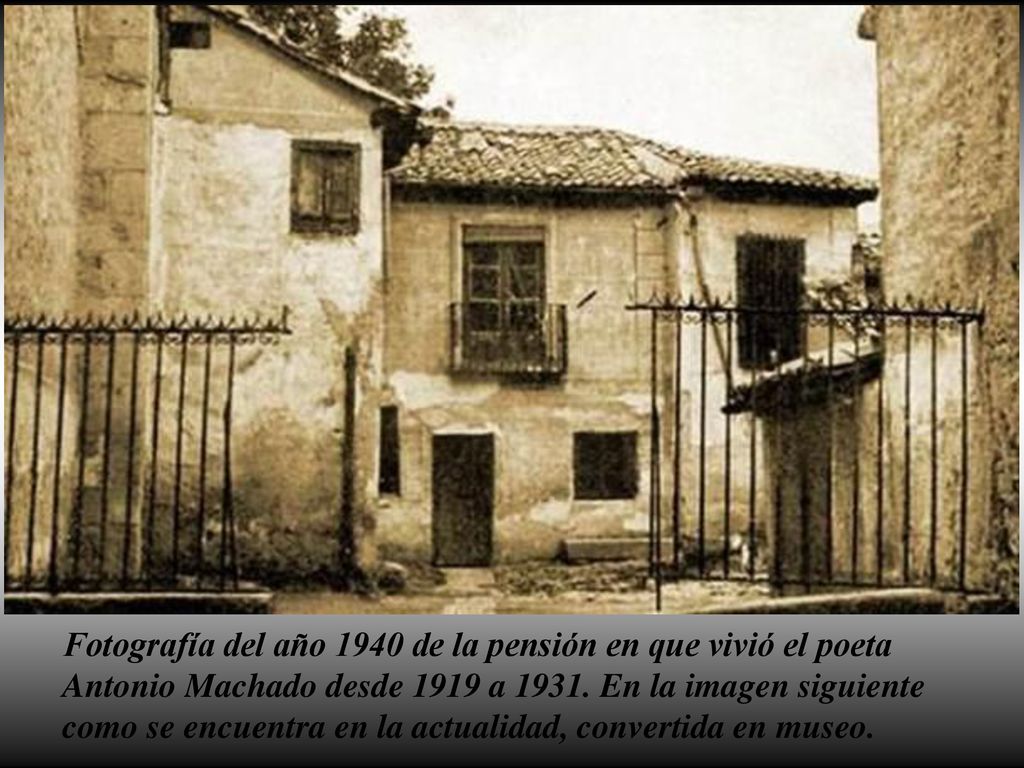 Fotografía del año 1940 de la pensión en que vivió el poeta Antonio Machado desde 1919 a 1931.