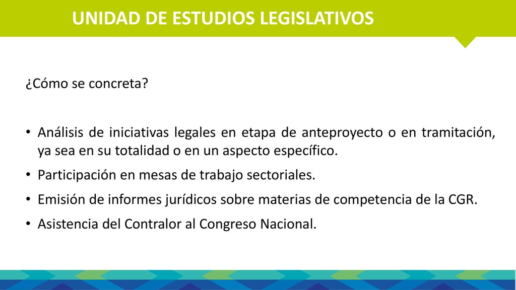 ROL Y FUNCIONES DE LA CONTRALORÍA UNIDAD DE ESTUDIOS LEGISLATIVOS