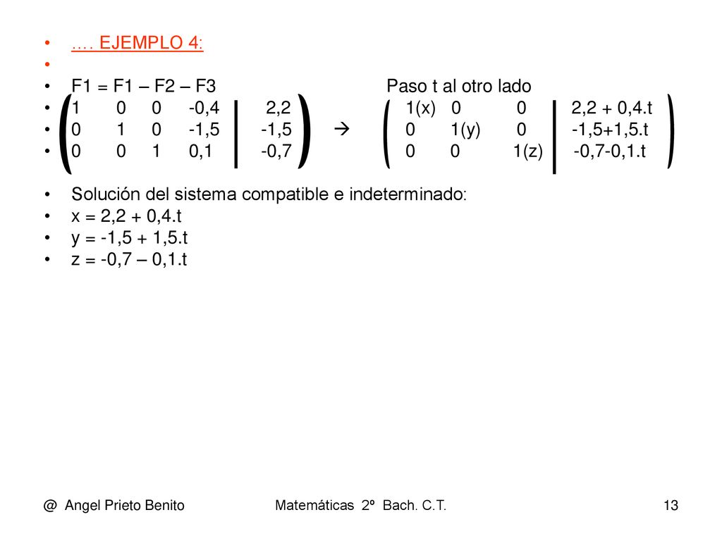 F1 = F1 – F2 – F3 Paso t al otro lado