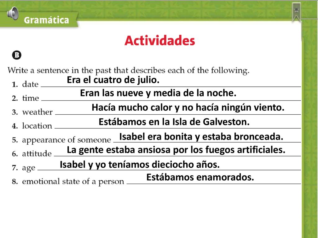 Era el cuatro de julio. Eran las nueve y media de la noche. Hacía mucho calor y no hacía ningún viento.