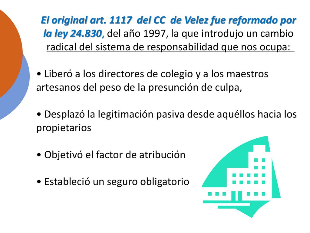 El original art del CC de Velez fue reformado por la ley 24
