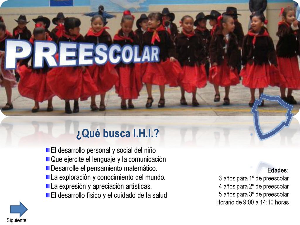 ¿Qué busca I.H.I. El desarrollo personal y social del niño