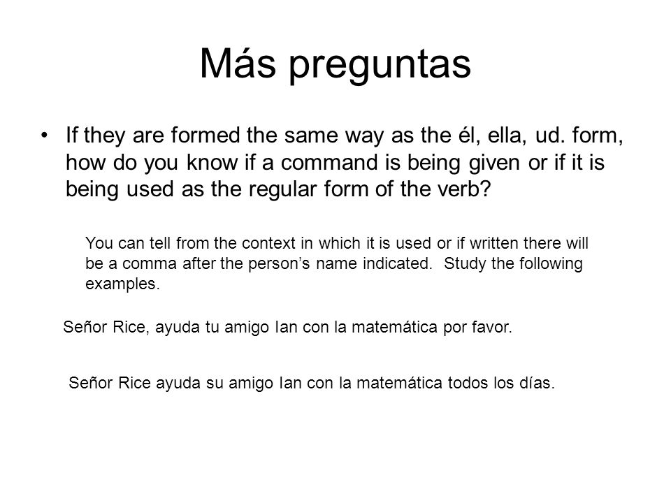 Más preguntas