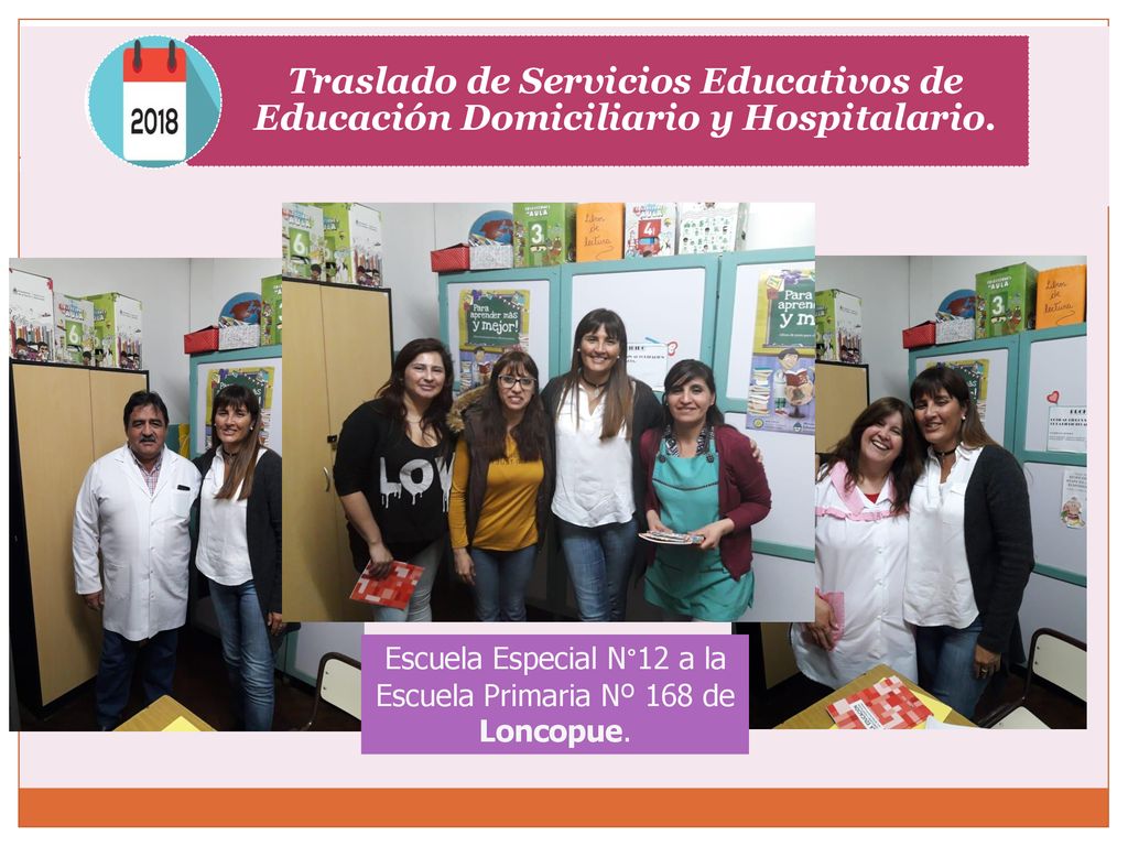 Escuela Especial N°12 a la Escuela Primaria Nº 168 de Loncopue.