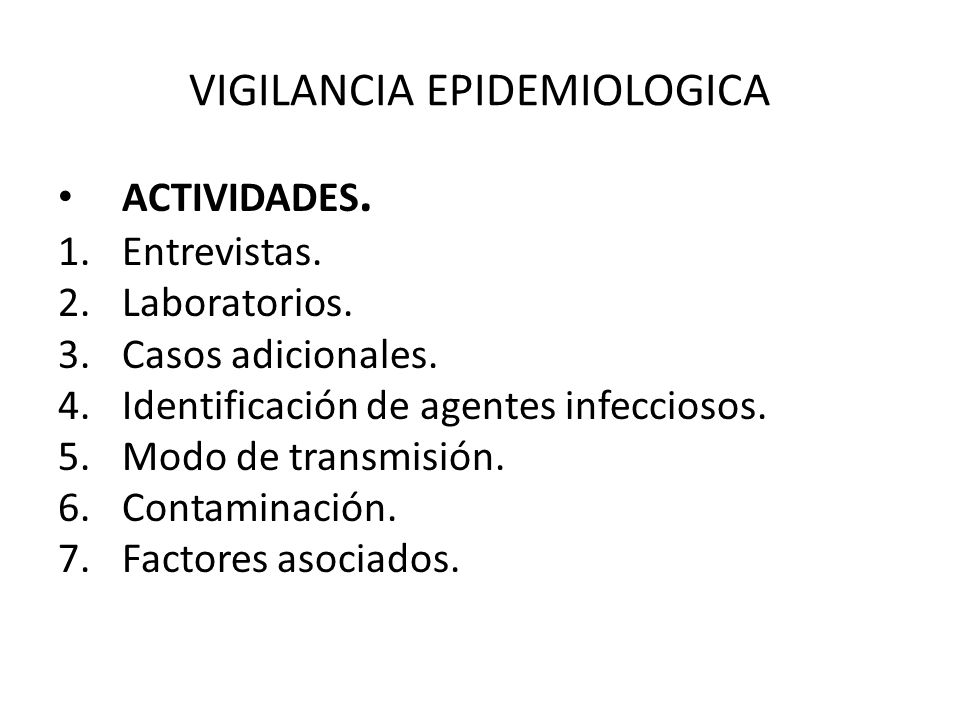 VIGILANCIA EPIDEMIOLOGICA