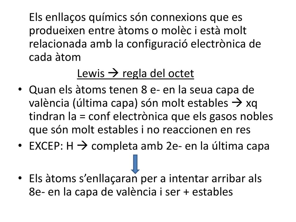 Els enllaços químics són connexions que es produeixen entre àtoms o molèc i està molt relacionada amb la configuració electrònica de cada àtom