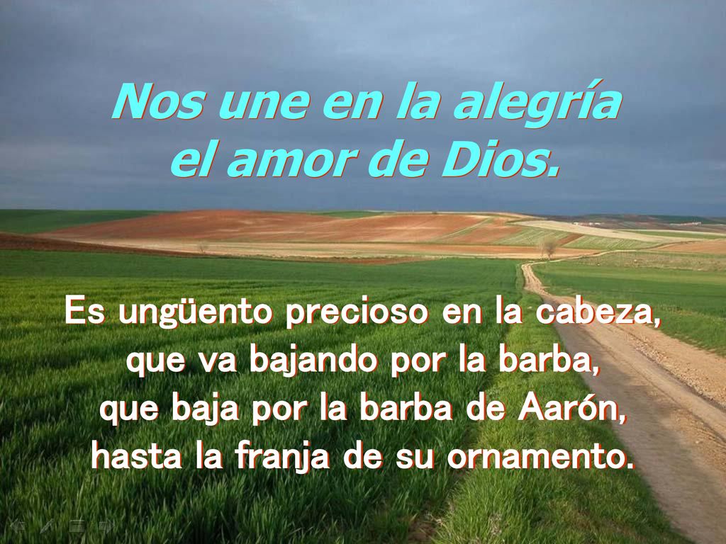 Nos une en la alegría el amor de Dios.
