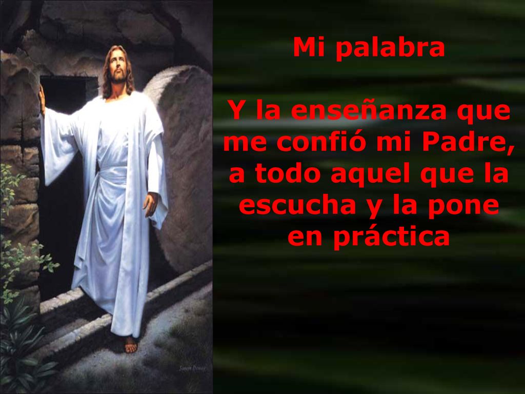 Mi palabra Y la enseñanza que me confió mi Padre, a todo aquel que la escucha y la pone en práctica
