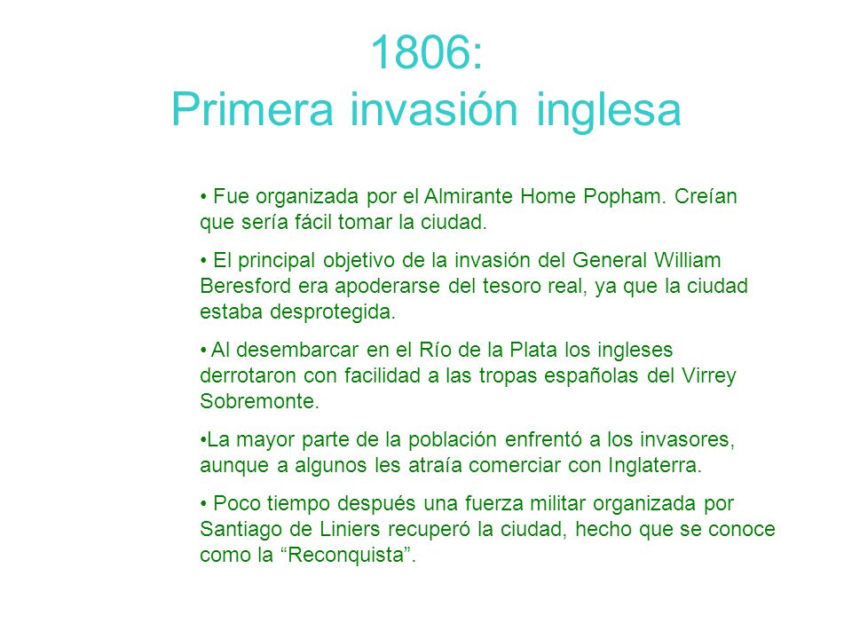 1806: Primera invasión inglesa