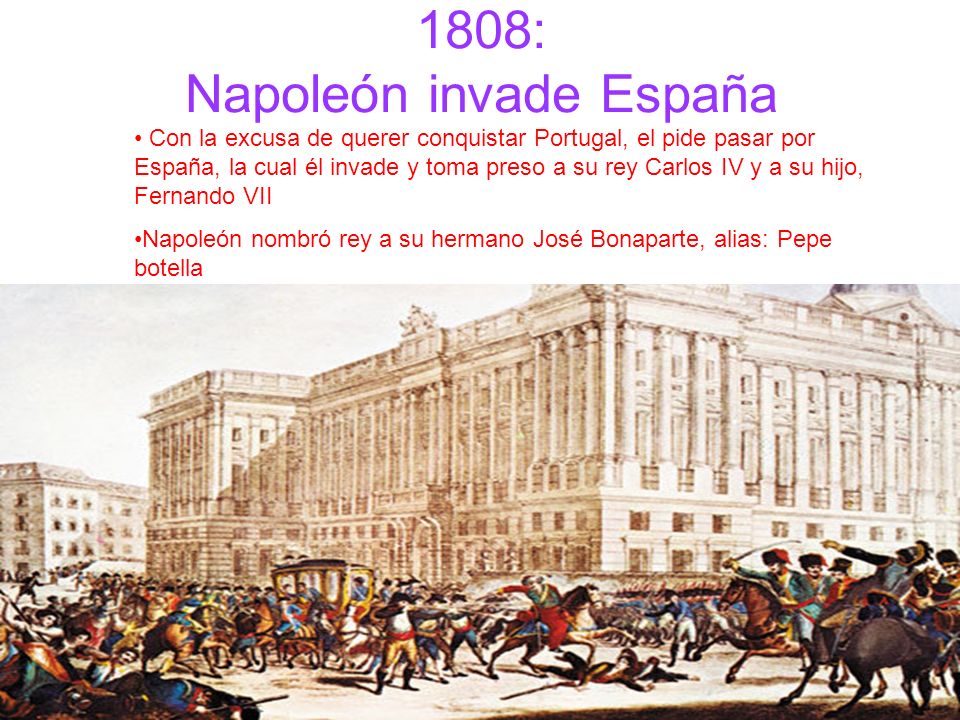 1808: Napoleón invade España