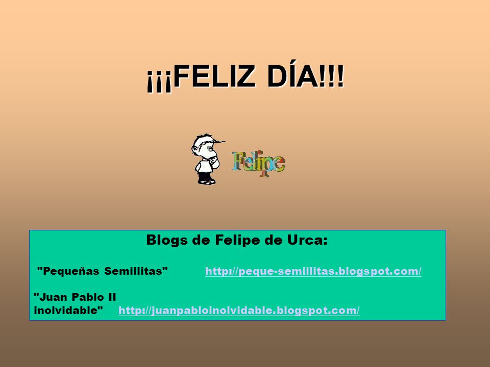 Blogs de Felipe de Urca: