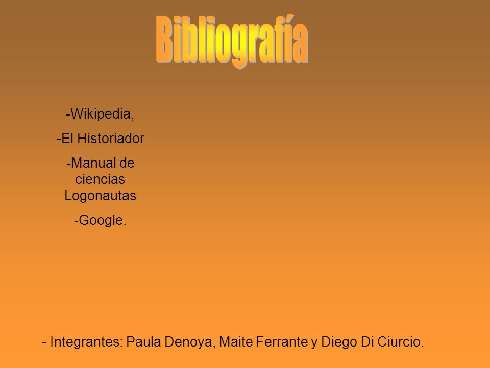 Bibliografía -Wikipedia, -El Historiador