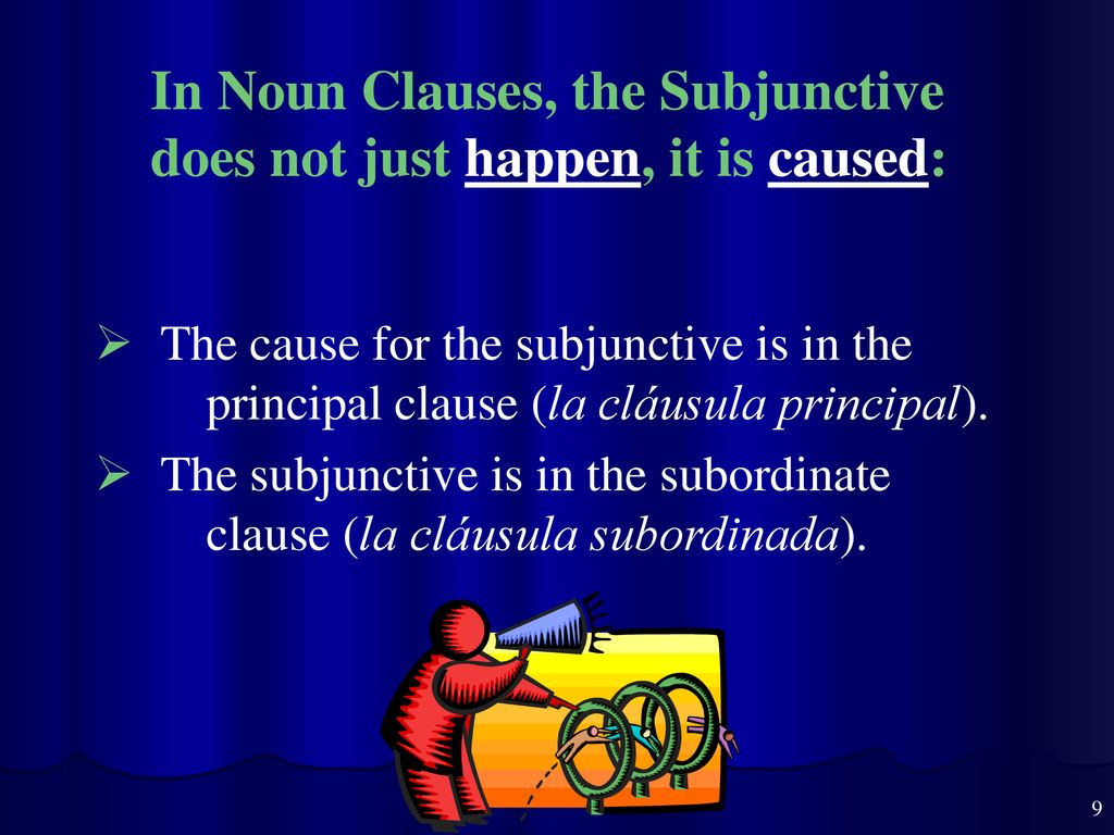 In Noun Clauses, the Subjunctive does not just happen, it is caused: