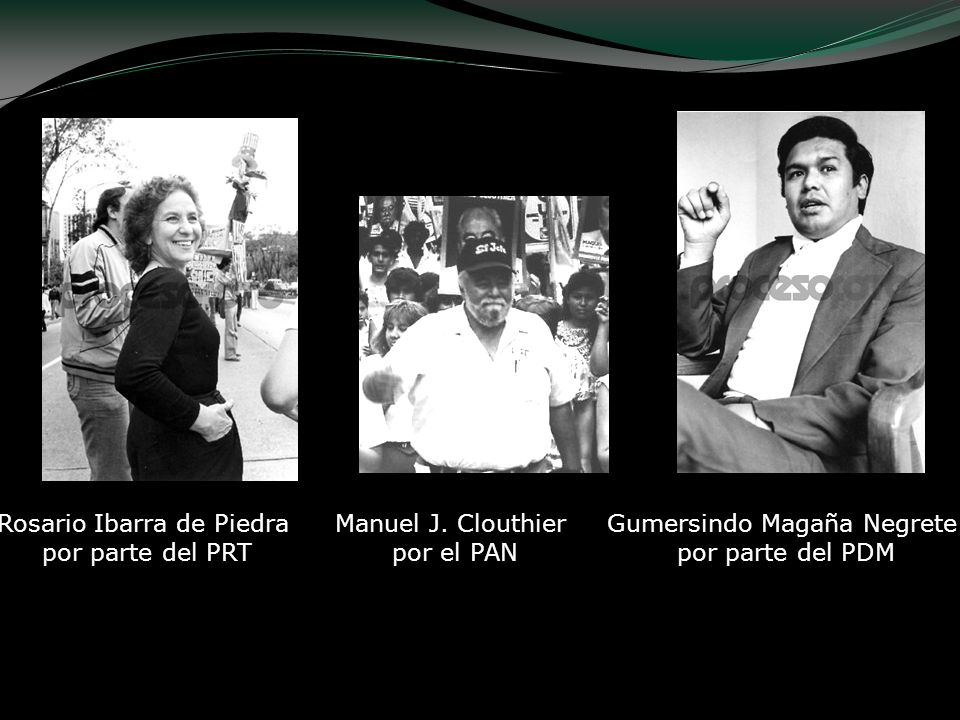 Rosario Ibarra de Piedra por parte del PRT Manuel J. Clouthier