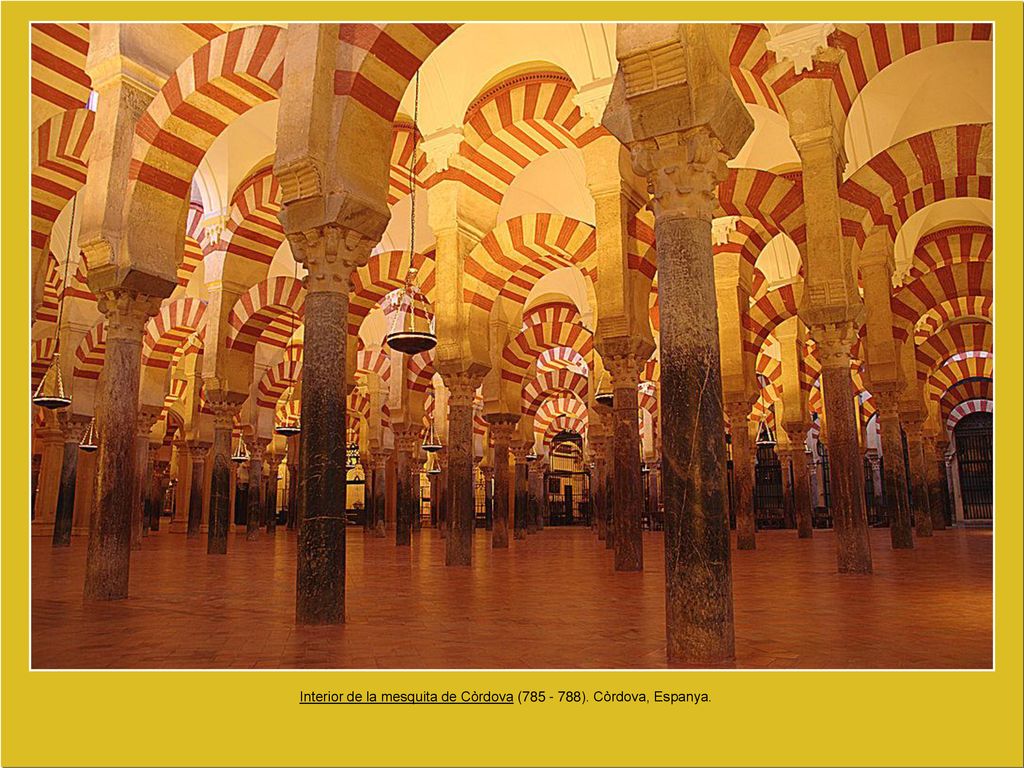 Interior de la mesquita de Còrdova ( ). Còrdova, Espanya.