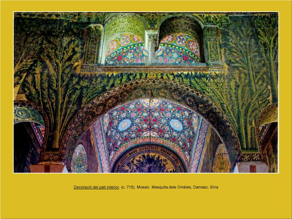 Decoració del pati interior. (c. 715). Mosaic