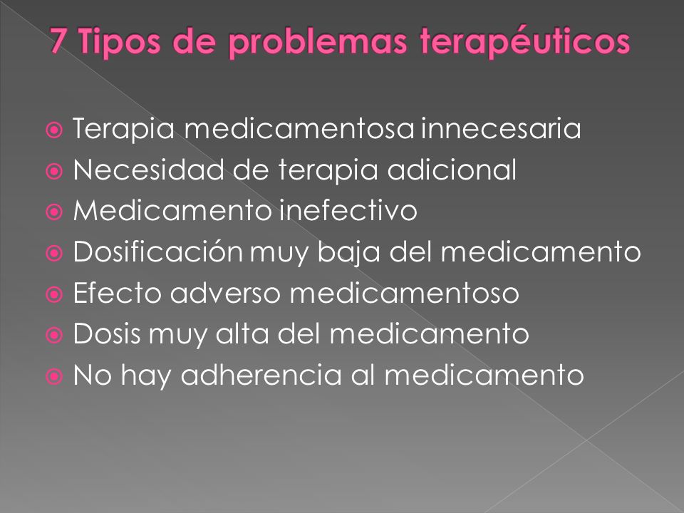 7 Tipos de problemas terapéuticos
