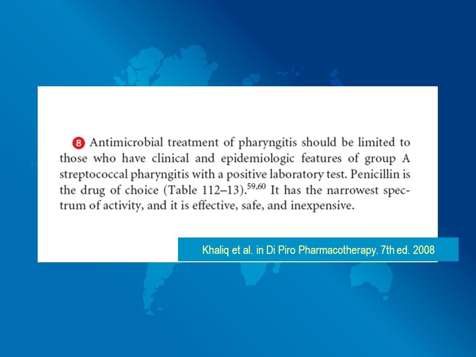Khaliq et al. in Di Piro Pharmacotherapy. 7th ed. 2008