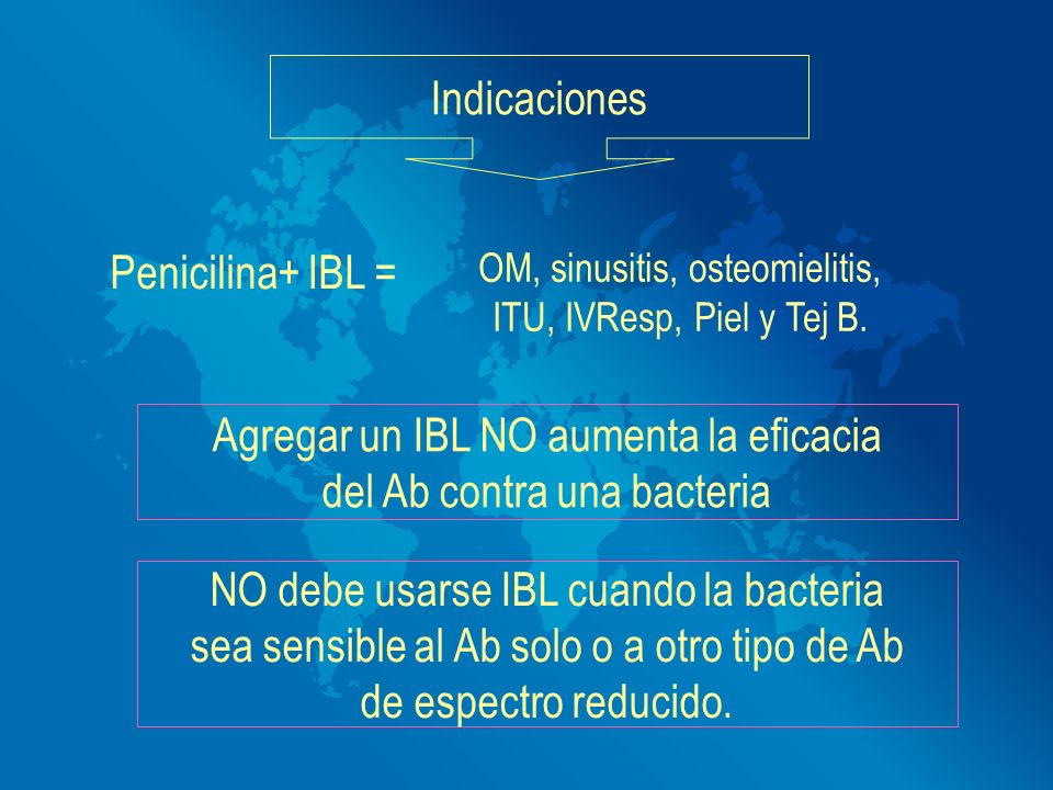 Agregar un IBL NO aumenta la eficacia del Ab contra una bacteria