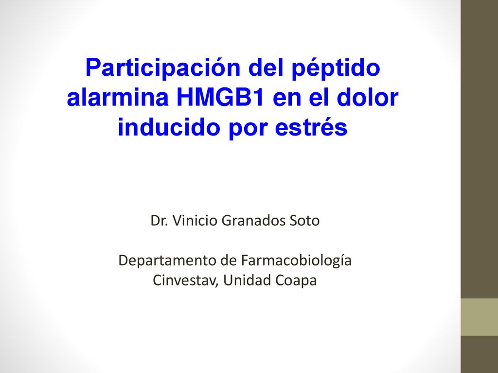 Participación del péptido alarmina HMGB1 en el dolor inducido por estrés