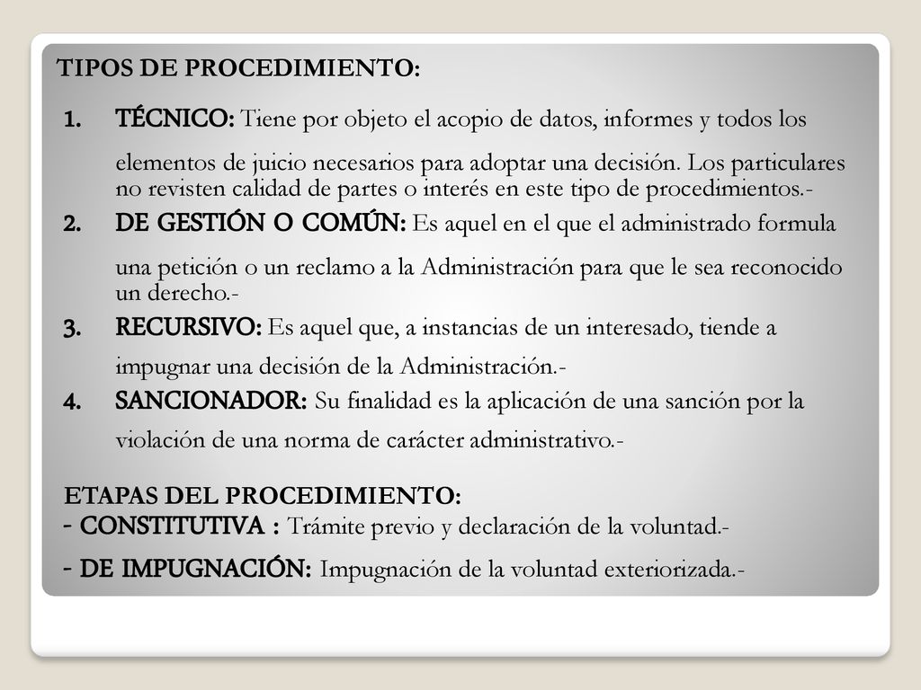 - CONSTITUTIVA : Trámite previo y declaración de la voluntad.-